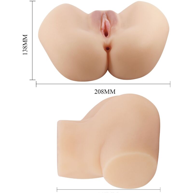 CRAZY BULL - VIBRADOR REALÍSTICO DE VAGINA Y NUS HAILEY