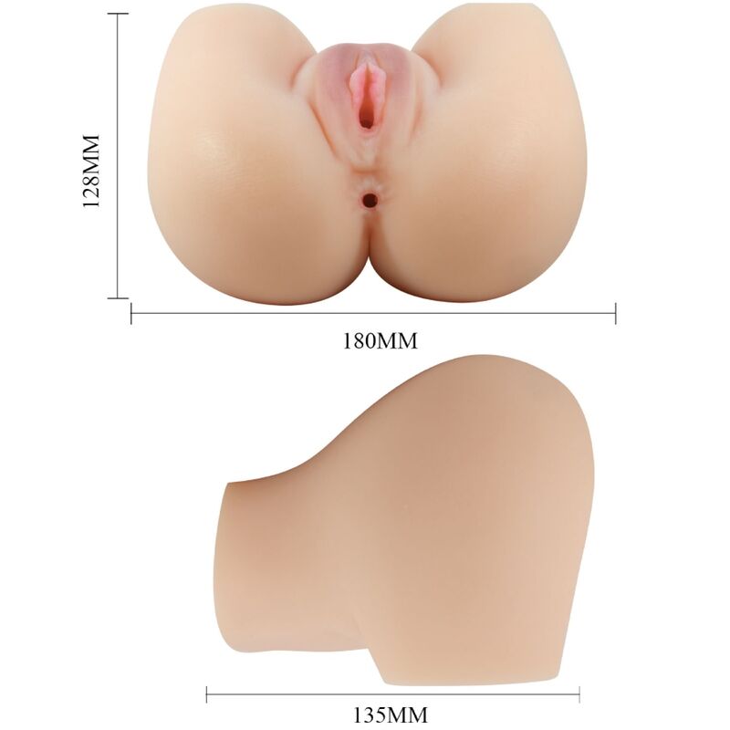 CRAZY BULL - VIBRADOR REALISTA DE VAGINA Y NUS MILA
