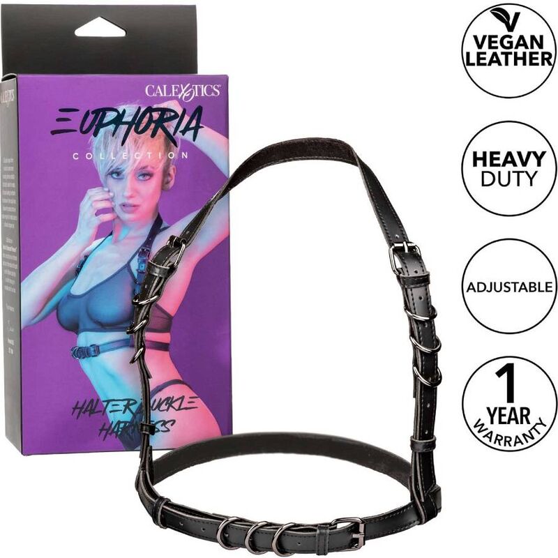 CALEXOTICS – EUPHORIA ARNÊS HALTER COM FIVELA PRETO