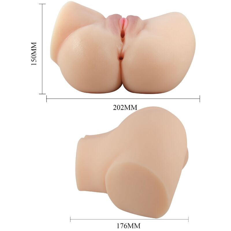 CRAZY BULL - VIBRADOR REALISTA DE VAGINA Y NUS EMILIA