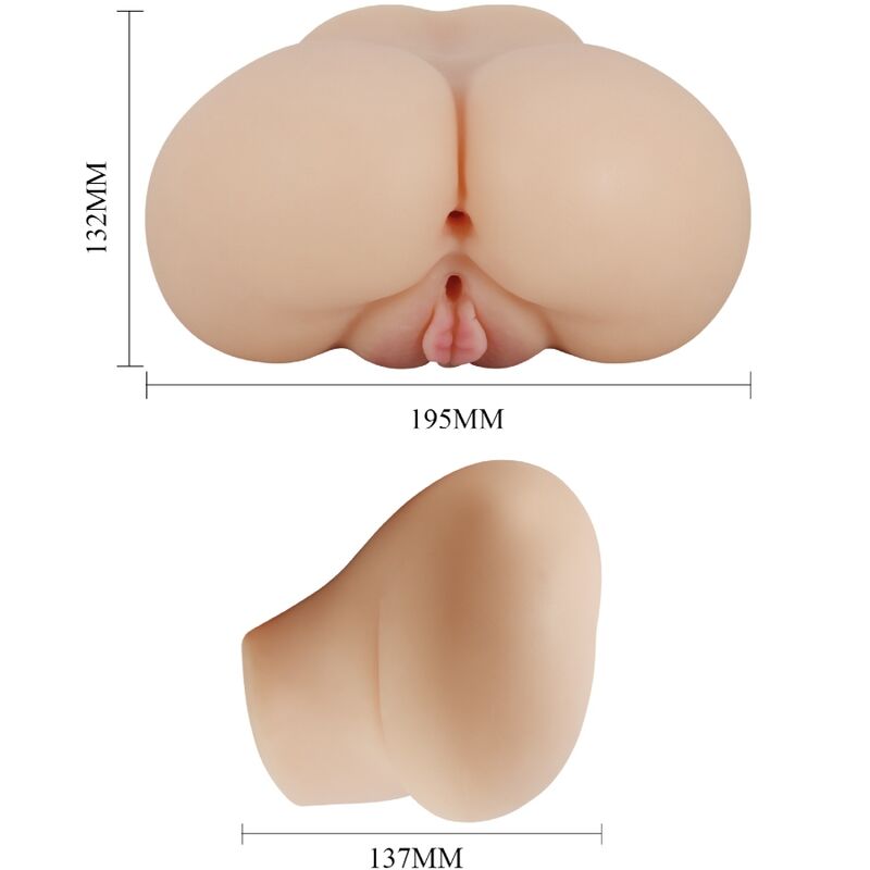 CRAZY BULL - VIBRADOR REALISTA DE VAGINA Y NUS LUNA