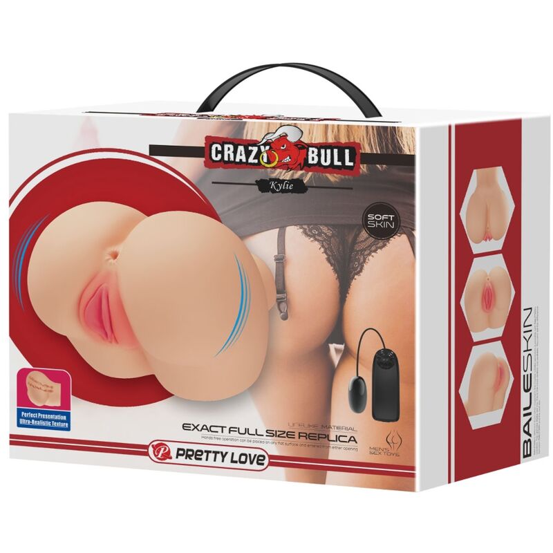 CRAZY BULL - VIBRADOR REALISTA DE VAGINA Y NUS KYLIE
