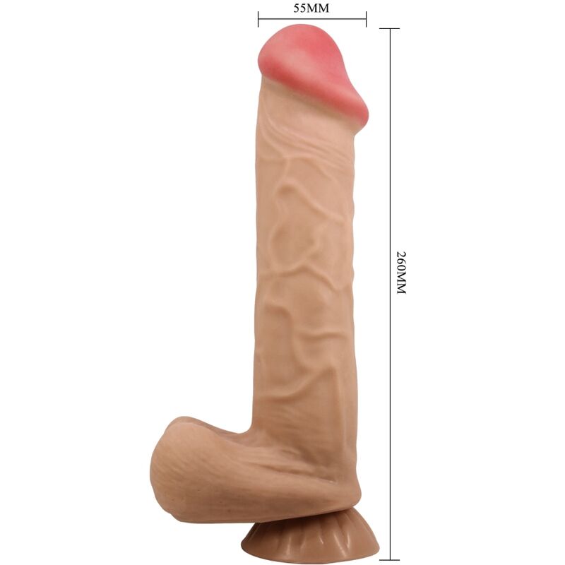 PRETTY LOVE - SLIDING SKIN SERIES DILDO REALISTA COM VENTOSA PELE DESLIZANTE 26 CM