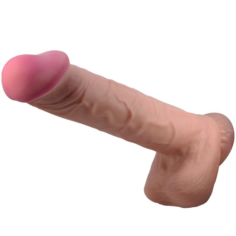 PRETTY LOVE - SLIDING SKIN SERIES DILDO REALISTA COM VENTOSA PELE DESLIZANTE MORENO 26 CM