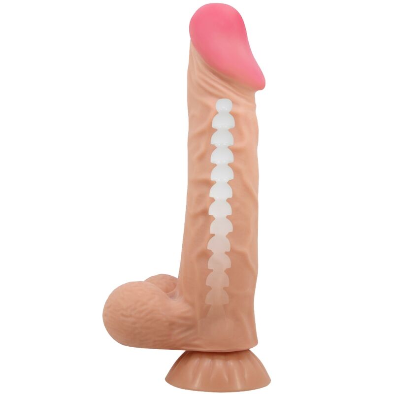 PRETTY LOVE - SLIDING SKIN SERIES DILDO REALISTA COM VENTOSA PELE DESLIZANTE 24 CM
