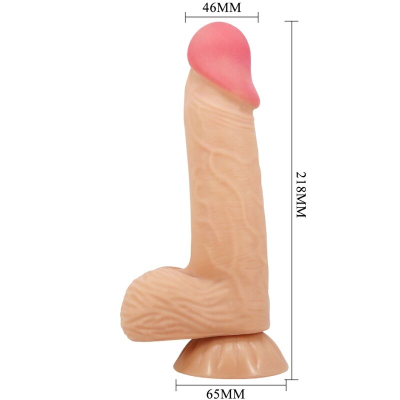 PRETTY LOVE - SLIDING SKIN SERIES DILDO REALISTA COM VENTOSA PELE DESLIZANTE 20,6 CM