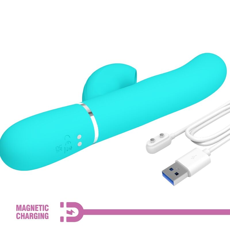 PRETTY LOVE - PERLITA VIBRADOR PONTO G 3 EM 1 MULTIFUNÇÕES VERDE ÁGUA