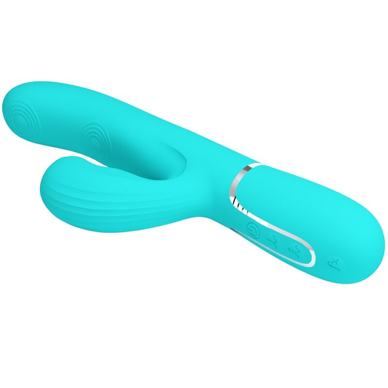 PRETTY LOVE - PERLITA VIBRADOR PONTO G 3 EM 1 MULTIFUNÇÕES VERDE ÁGUA