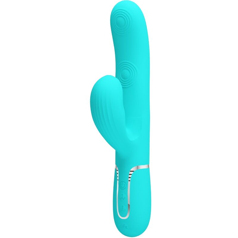 PRETTY LOVE - PERLITA VIBRADOR PONTO G 3 EM 1 MULTIFUNÇÕES VERDE ÁGUA