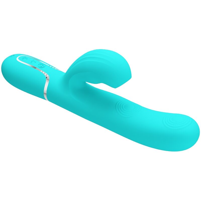 PRETTY LOVE - PERLITA VIBRADOR PONTO G 3 EM 1 MULTIFUNÇÕES VERDE ÁGUA