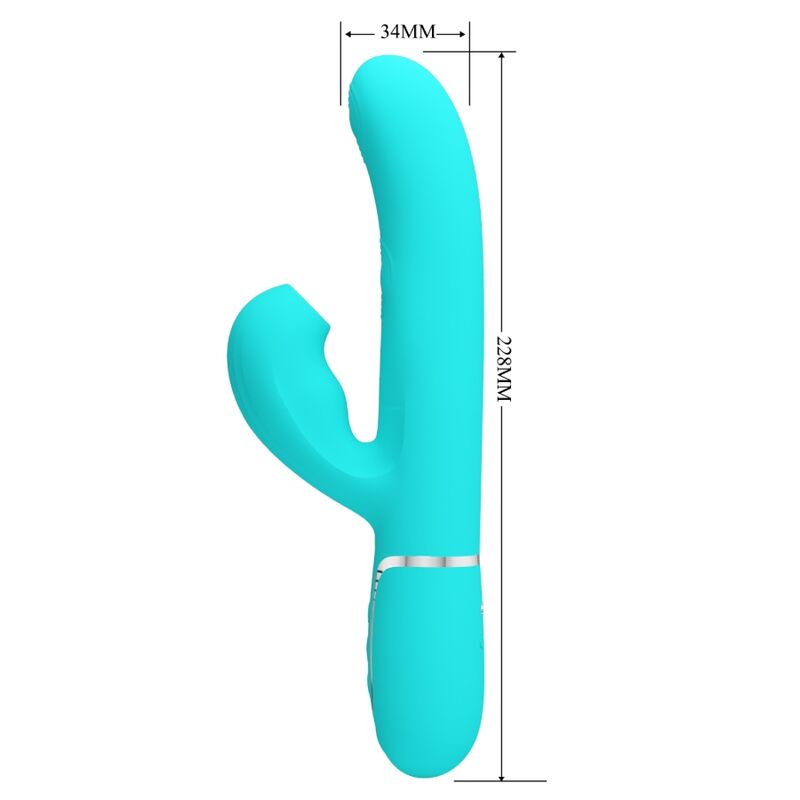 PRETTY LOVE - PERLITA VIBRADOR PONTO G 3 EM 1 MULTIFUNÇÕES VERDE ÁGUA