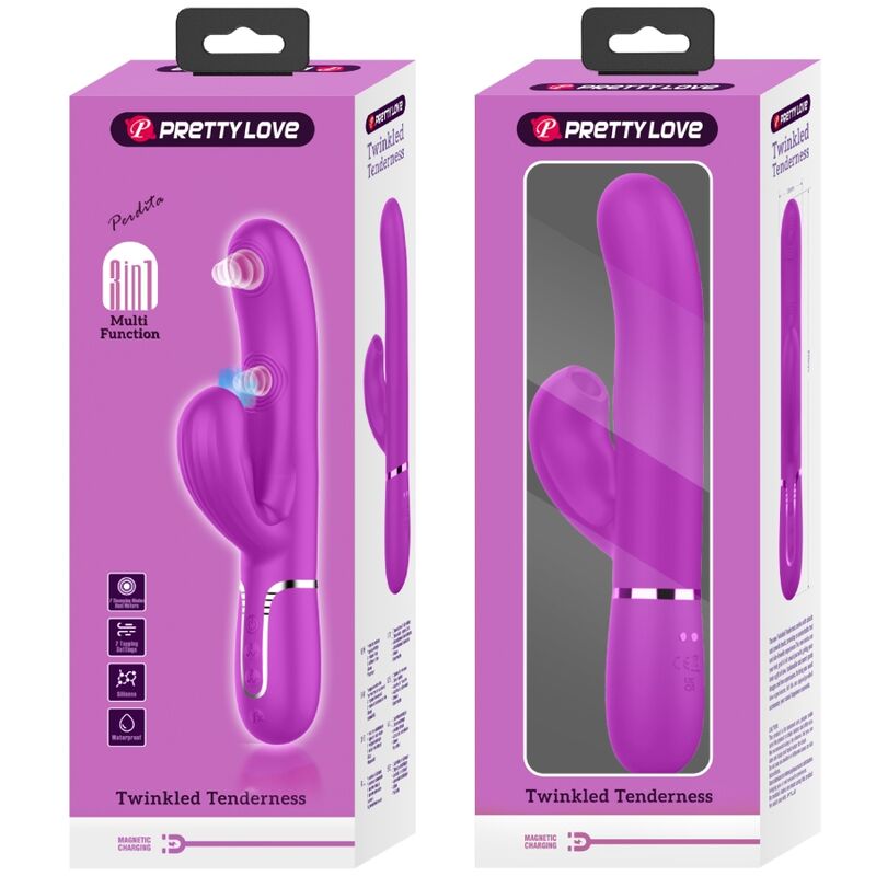 Pretty Love - Perlita Multifuncional 3 en 1 Vibrador Punto G Violeta