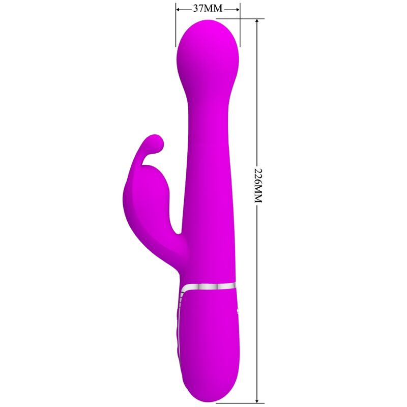 DEJON VIBRADOR RABBIT 3 EM 1 MULTIFUNÇÕES ROXO - PRETTY LOVE