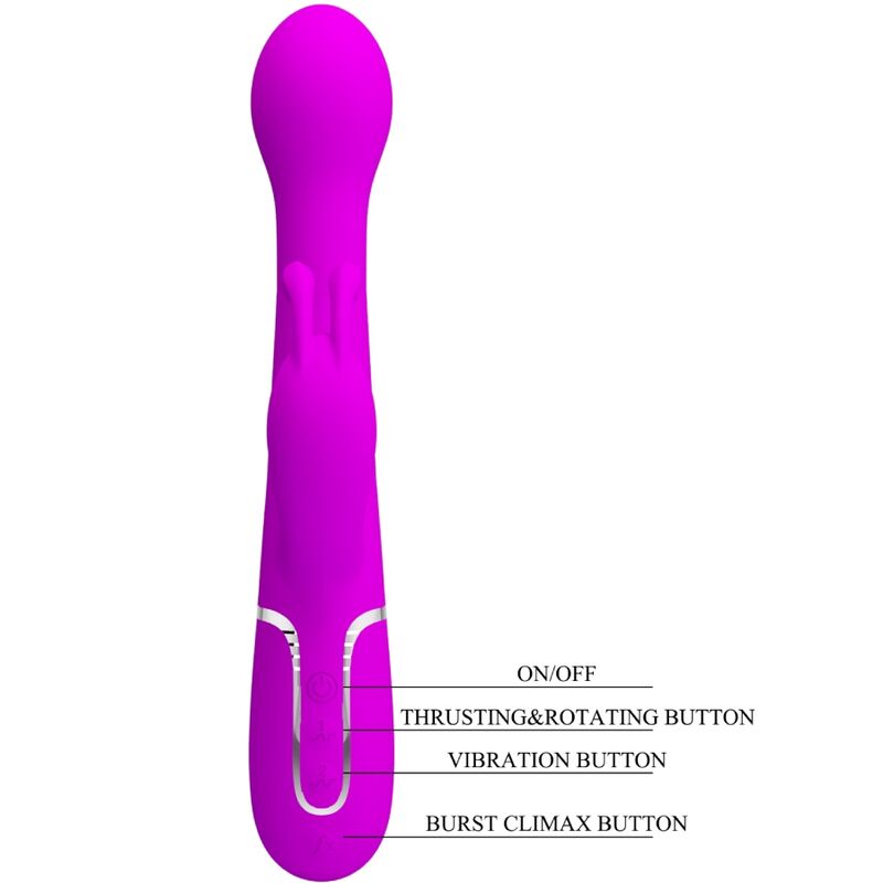 DEJON VIBRADOR RABBIT 3 EM 1 MULTIFUNÇÕES ROXO - PRETTY LOVE