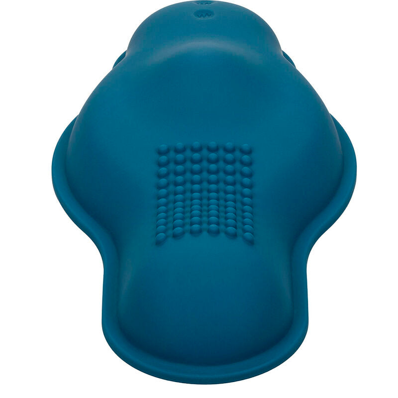 CALEXOTICS - RIDER MASSAJADOR DUPLO MOTOR COM CONTROLO REMOTO AZUL
