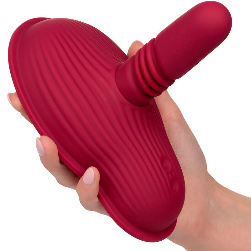 CALEXOTICS - RIDER MASSAJADOR DUPLO MOTOR COM CONTROLO REMOTO VERMELHO