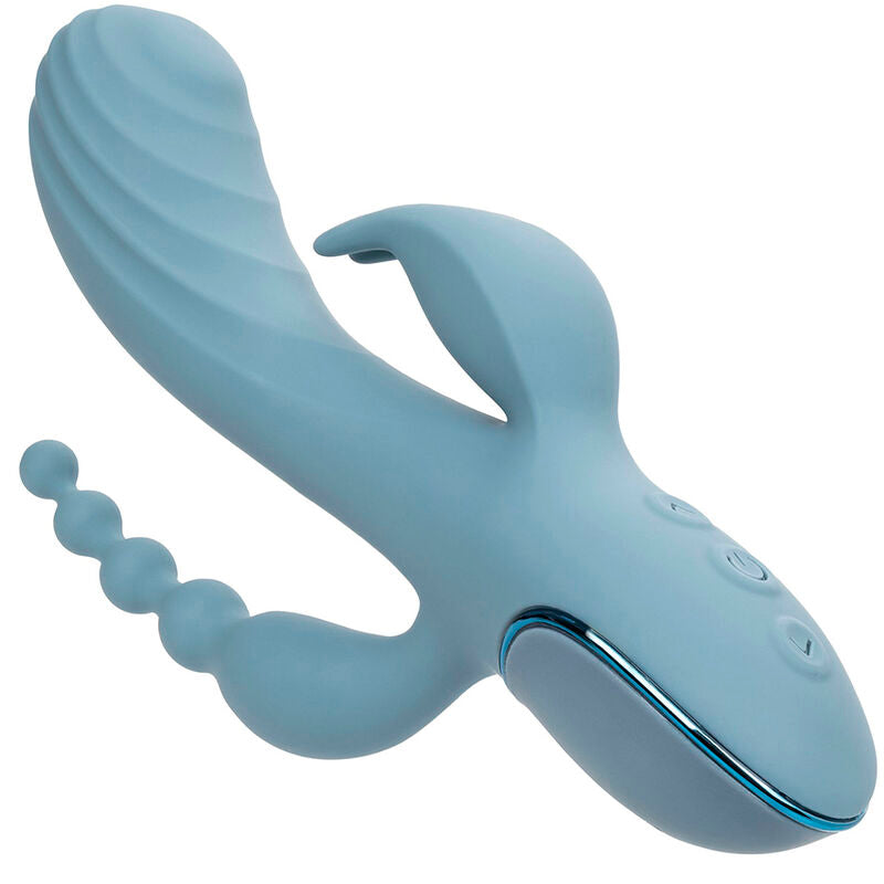 CALEXOTICS - VIBRADOR TRIPLE ÊXTASE CINZA