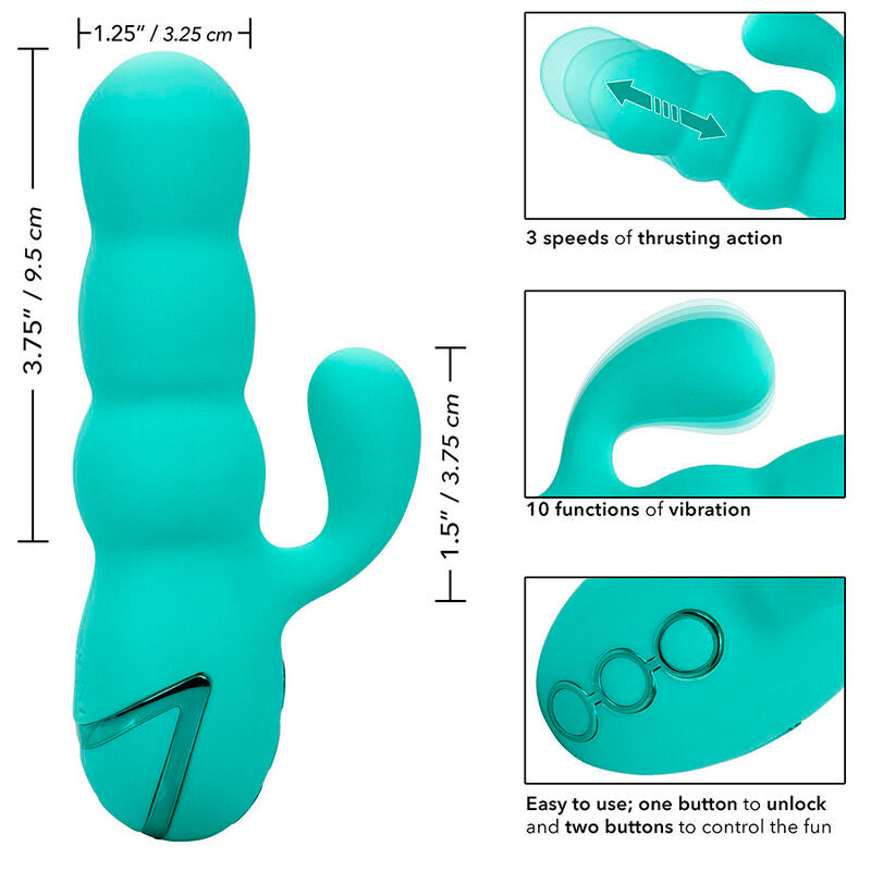 CALEXOTICS - DEL MAR DIVA VIBRADOR RABBIT VERDE ÁGUA BY CALIFORNIA DREAMING