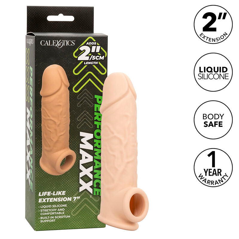 CALEXOTICS - EXTENSIÓN PERFORMANCE MAXX REALISTA 7 PELE CLARA