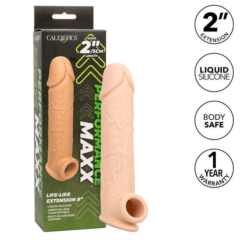 CALEXOTICS - EXTENSIÓN PERFORMANCE MAXX REALISTA 8 PELE CLARA