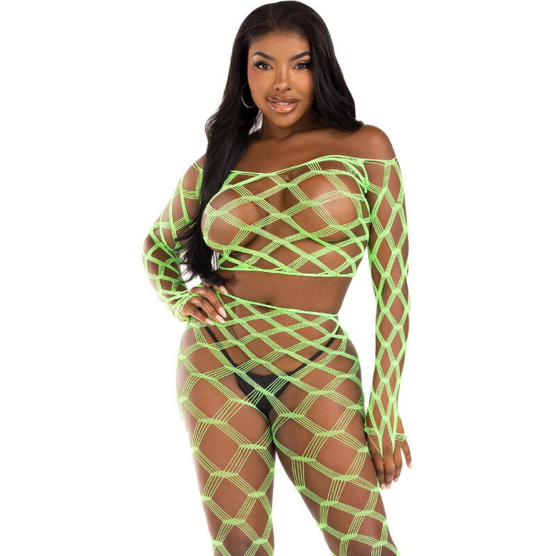 Leg Avenue - Top y leggings Hardcore Verde