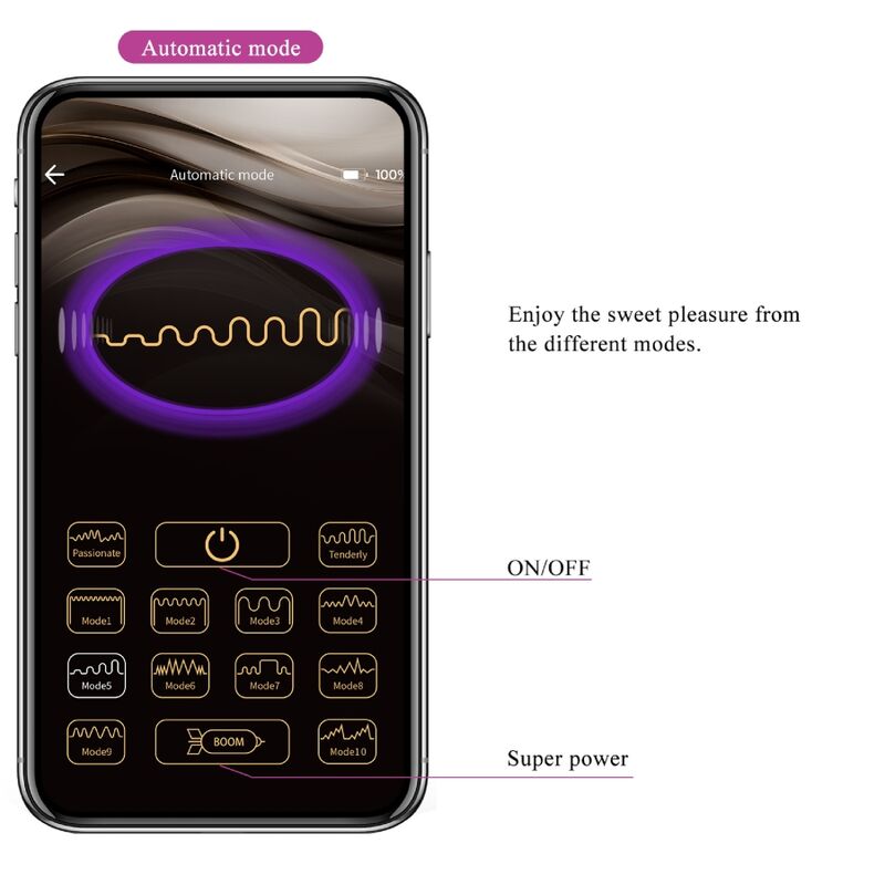 PRETTY LOVE - NYMPH OVO VIBRADOR CONTROLADO POR APP LILÁS