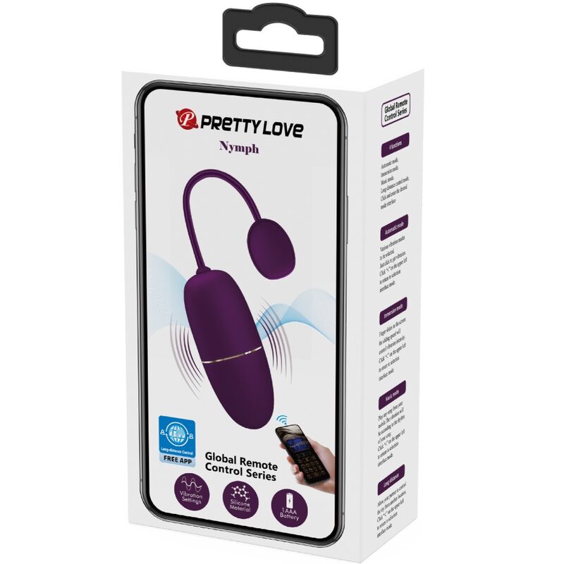 PRETTY LOVE - NYMPH OVO VIBRADOR CONTROLADO POR APP LILÁS