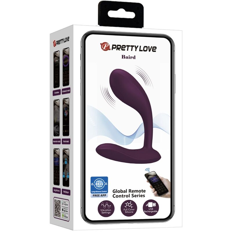 Aplicación Pretty Love - Baird G-Spot 12 Vibrações Recarregável Lila