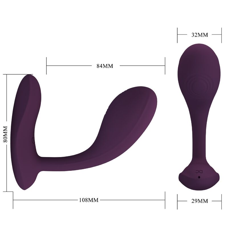 Aplicación Pretty Love - Baird G-Spot 12 Vibrações Recarregável Lila