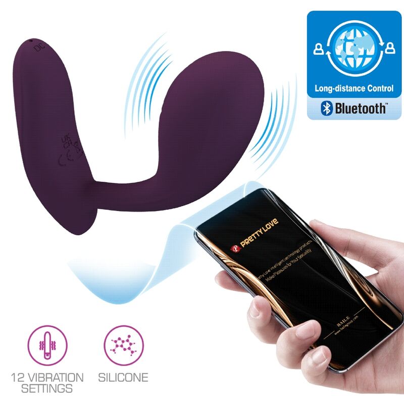 Aplicación Pretty Love - Baird G-Spot 12 Vibrações Recarregável Lila