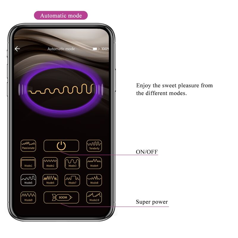 PRETTY LOVE - FISHERMAN OVO VIBRADOR LILÁS CONTROLADO POR APP