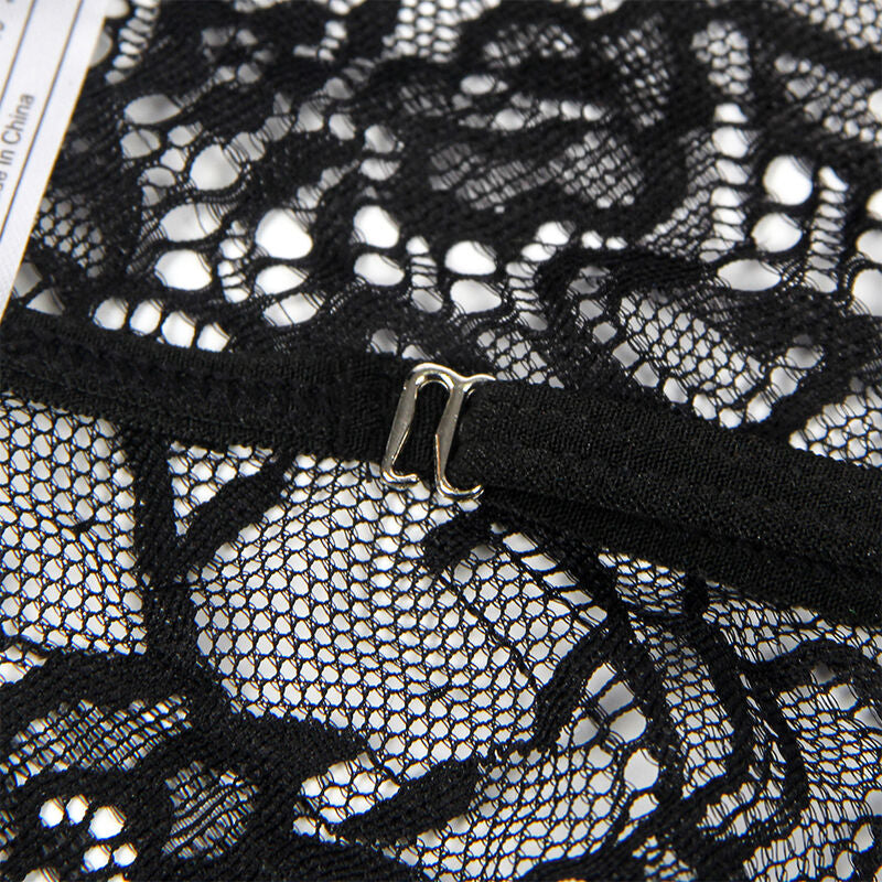 SUBBLIME - FANTASIA DE POLÍCIA DE CORPO DE RENDA PRETO L/XL