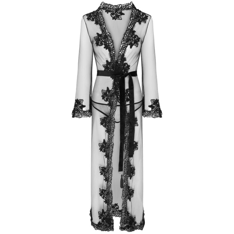 LIVCO CORSETTI FASHION - NOKINA LC XG055 ROBE + CUECA PRETO TAMANHO ÚNICO