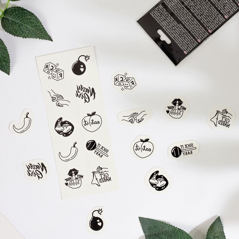 SECRET PLAY - SET DE 10 TATUAGENS TEMPORÁRIAS SPICY COLLECTION