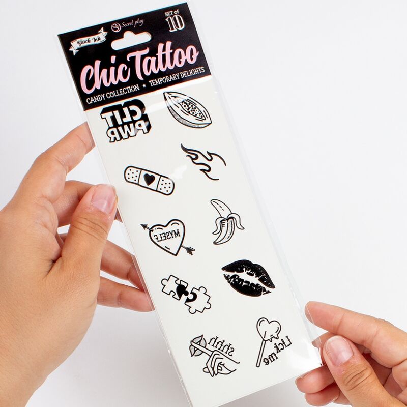 SECRET PLAY - SET DE 10 TATUAGENS TEMPORÁRIAS CANDY COLLECTION