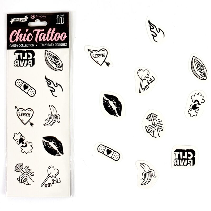 SECRET PLAY - SET DE 10 TATUAGENS TEMPORÁRIAS CANDY COLLECTION