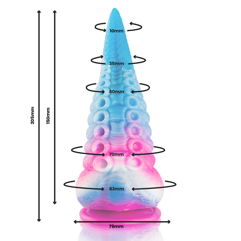 EPIC - PHORCYS DILDO TENTÁCULO AZUL TAMANHO GRANDE