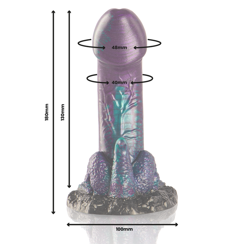 EPIC - BASILISK DILDO DUPLO PRAZER ESCAMOSO TAMANHO PEQUENO