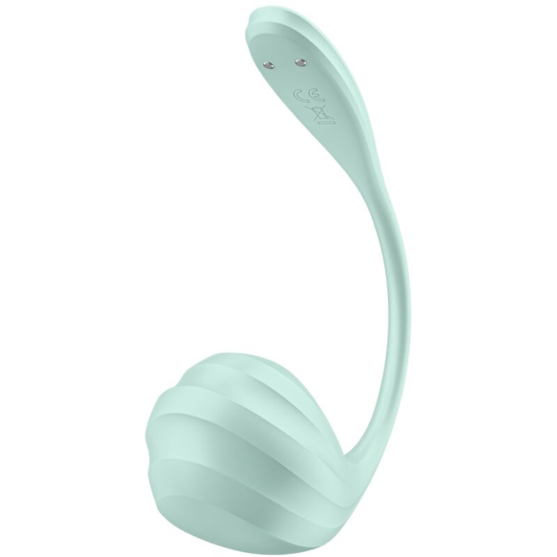 SATISFYER - SMOOTH PETAL ESTIMULADOR PONTO G VERDE ÁGUA COM APP GRÁTIS