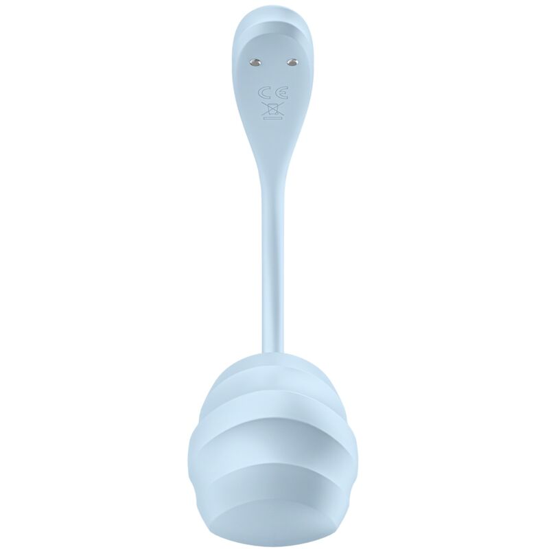 SATISFYER - SMOOTH PETAL ESTIMULADOR PONTO G CELESTE COM APP GRÁTIS