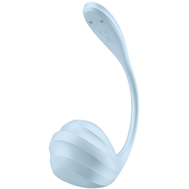 SATISFYER - SMOOTH PETAL ESTIMULADOR PONTO G CELESTE COM APP GRÁTIS