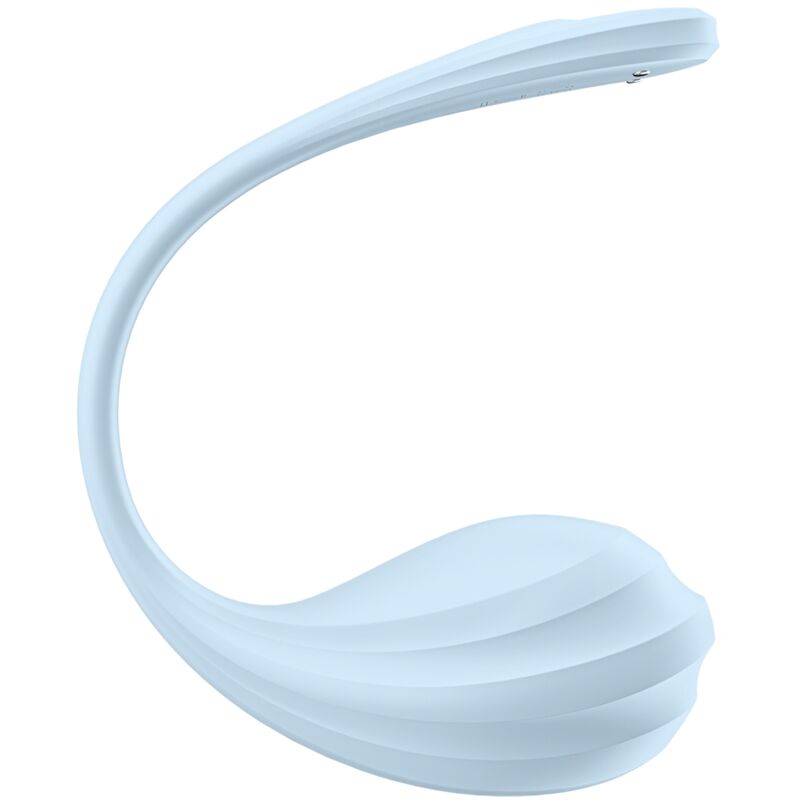 SATISFYER - SMOOTH PETAL ESTIMULADOR PONTO G CELESTE COM APP GRÁTIS