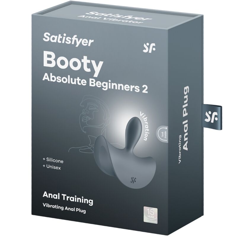 SATISFYER - BOOTY ABSOLUTE BEGINNERS 2 PLUG ANAL VIBRADOR UNISEXO NEGRO