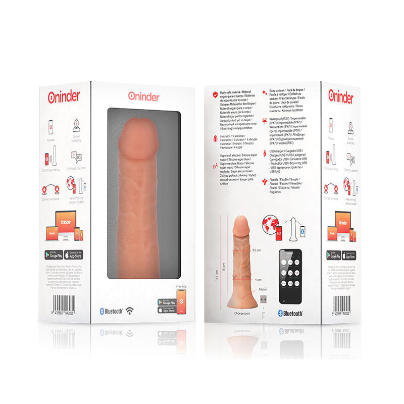 ONINDER - SMALL BOGOTÁ CYBER REALISMO VIBRAÇÃO 17.5 CM Ø 4 CM APP GRATUITA