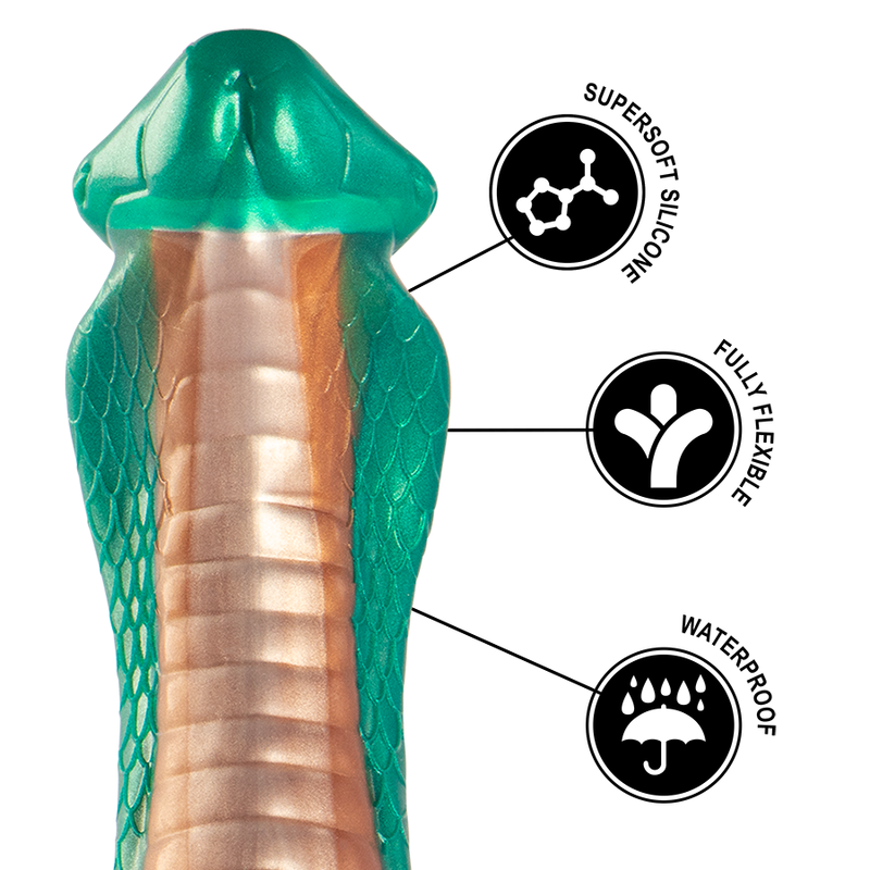 ÉPICO - DILDO DE PITÓN COBRA VERDE