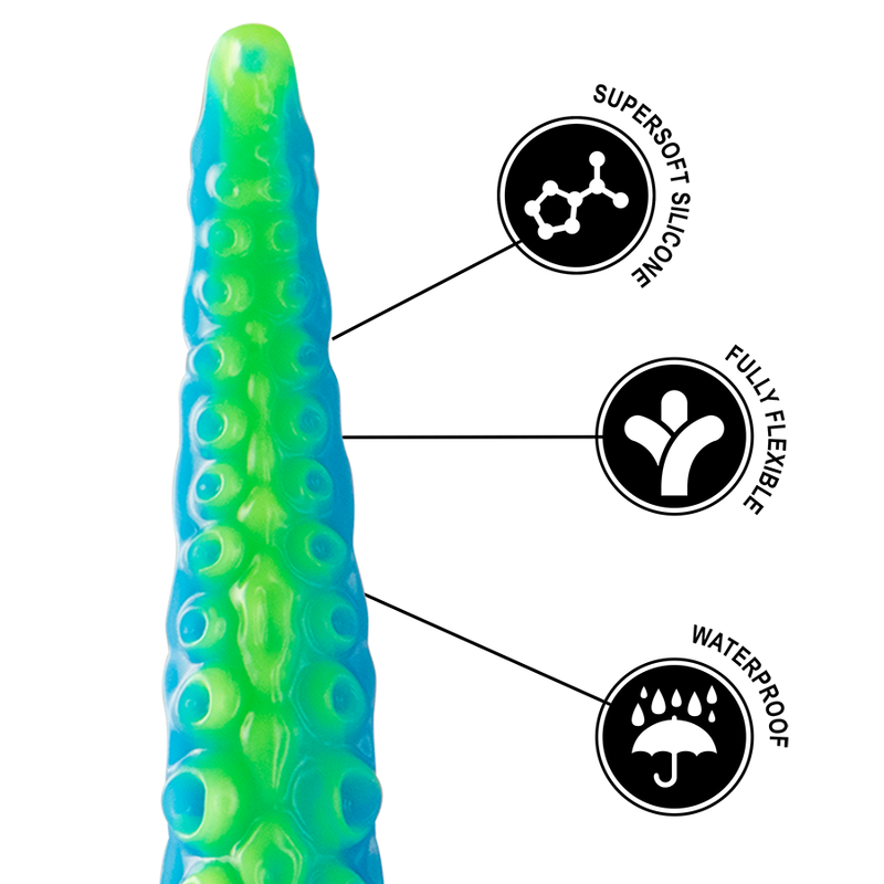 EPIC - SCYLLA DILDO TENTÁCULO FINO FLUORESCENTE TAMANHO GRANDE