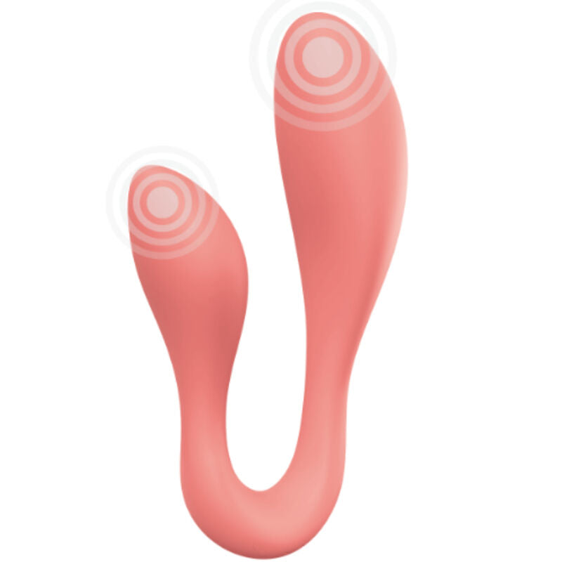 VIBRADOR PARA CASAL CONTROLADO POR APP ADRIEN LASTIC - COUPLE SECRETS II DOUBLE STIMULATION ROSA + FREE APP