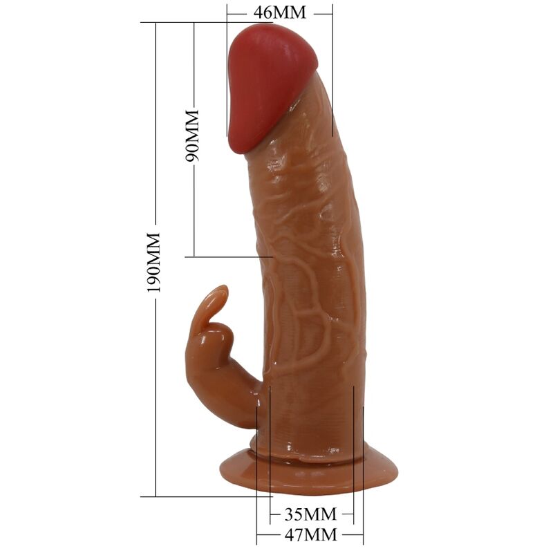 PRETTY LOVE - MARION HARNESS BRIEFS UNIVERSAL COM DILDO VIBRAÇÃO 19 CM CASTANHO