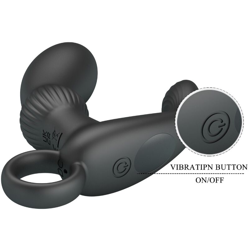 PRETTY LOVE - CAYLA MASSAGEADOR VIBRADOR ANAL NEGRO
