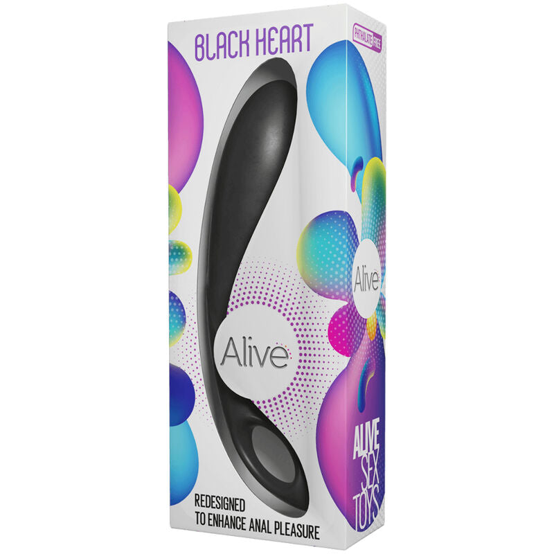 Alive - Estimulador anal Black Heart Teal